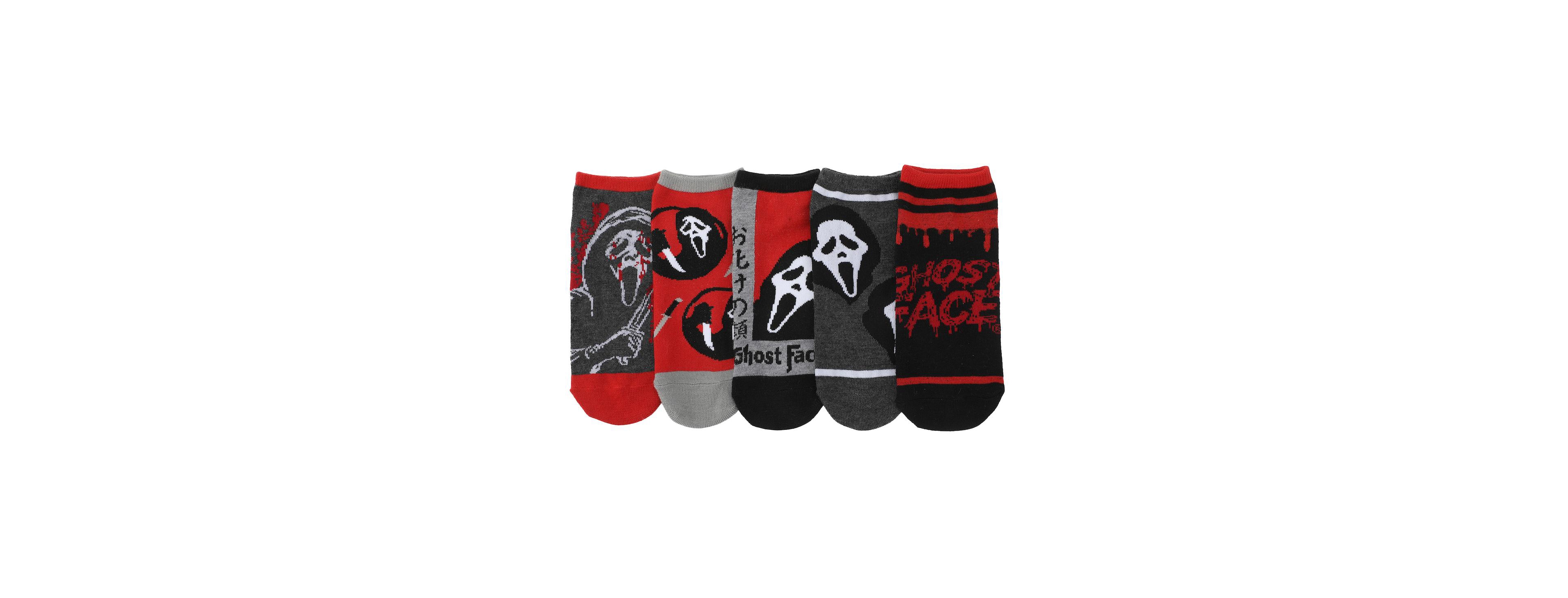 Ghostface Women's Character Art 5-Pair Ankle Socks
