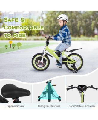 16 Inch Kids Bike Adjustable with Detachable Training Wheels for 4-8 Years Old