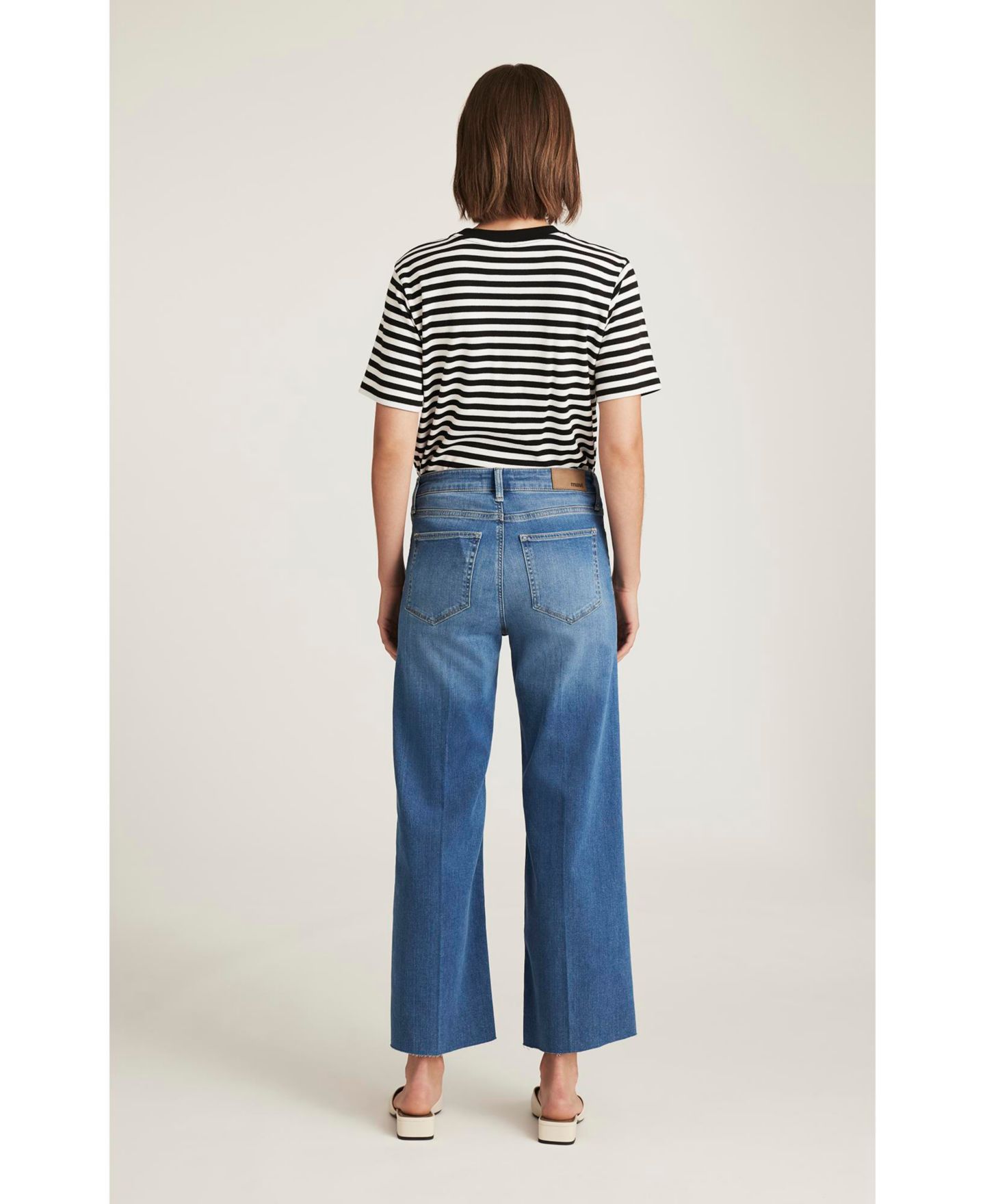 Женские джинсы Mavi Jeans Paloma Wide Leg In Light Brushed Feather Luxe, цвет: Светлый индиго — фото 5