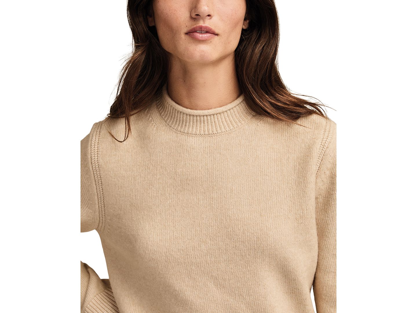 Женский свитер Lucky Brand Cloud Soft Roll Neck, цвет: Овсяное молоко — фото 4