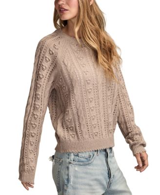 Women's Pointelle Crewneck Sweater