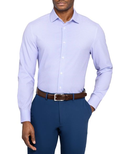 Мужская рубашка ConStruct Long-Sleeve Dress Shirt, цвет: Синий розовый