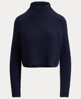 Women's Cropped Mock Neck Sweater