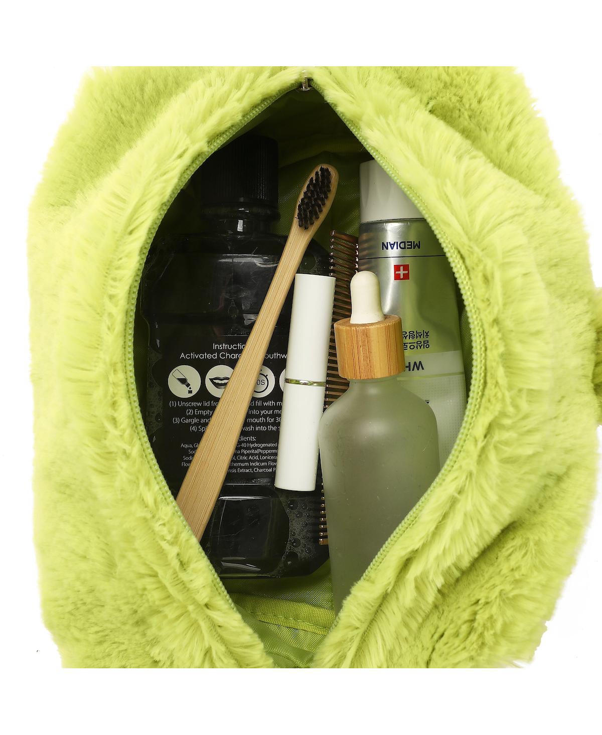 The Grinch Big Face Character Women's Green Cosmetic Toiletry Bag