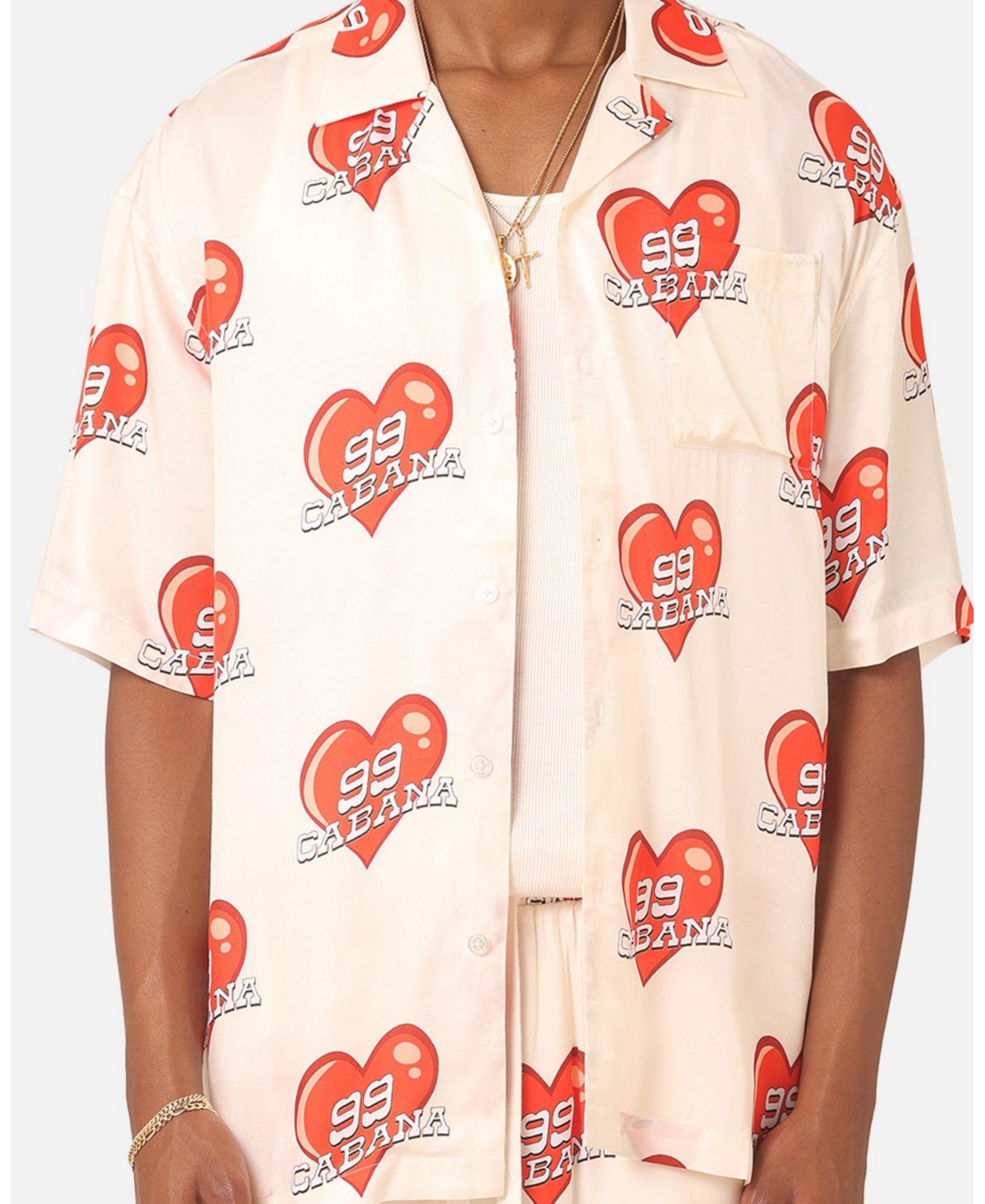The Anti Order Men's 99 Cabana Roaming Hearts Ss Button Up