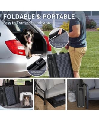 63" Folding Dog Ramp for Car - Non-Slip Wide 250LBS