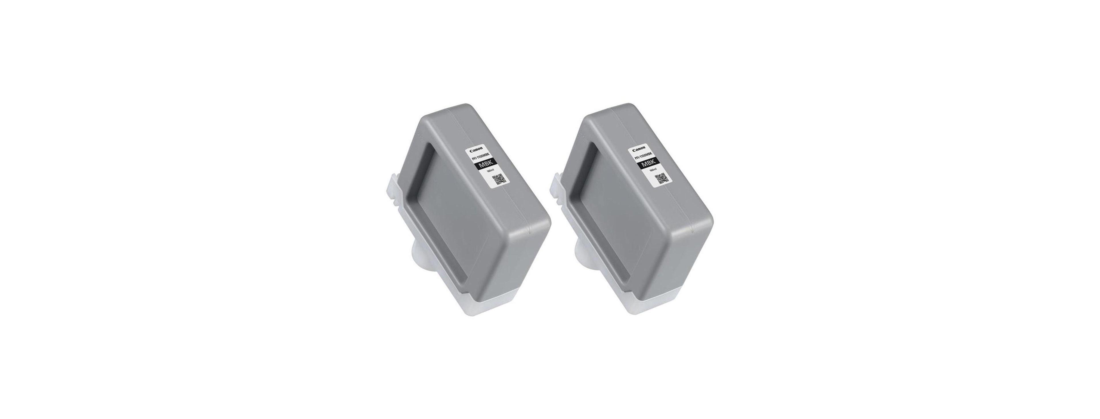 Canon Pfi-1100 Pigment Ink Tank (Matte Black, 2-Pack) in Retail Packaging