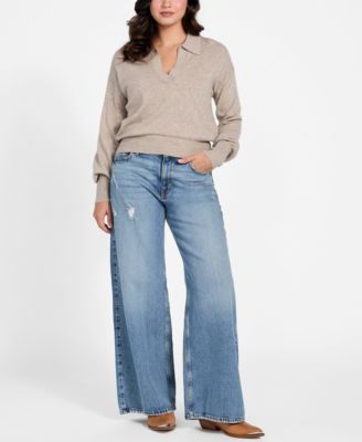 Women's Long-Sleeve Polo Collar Miranda Sweater