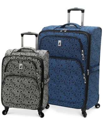 london fog luggage blue