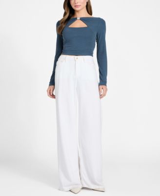 Women's Long-Sleeve Milena Front Bow Top