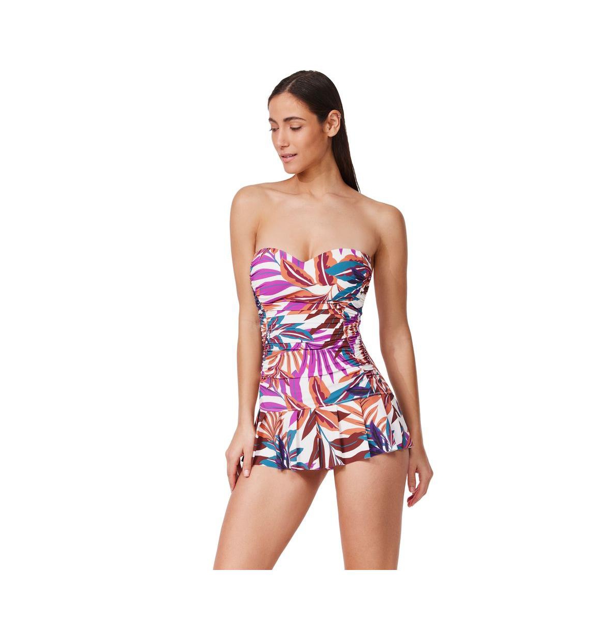 Profile by Gottex Women's Plantopia Bandeau Swimdress