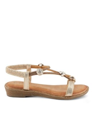 Charmer Women's Flat Sandal with Adjustable Strap
