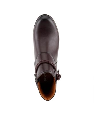 Women’s Stacked Heel Decorative Lace Detail Ankle Booties