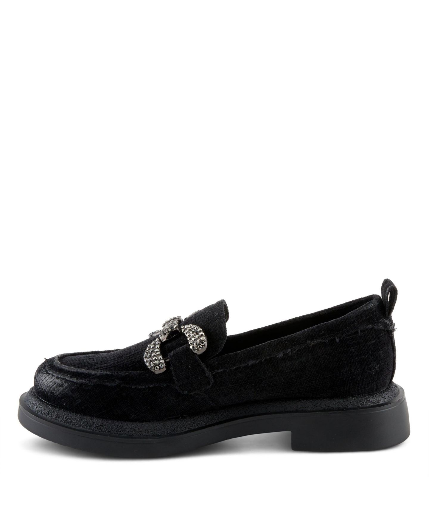 Женские туфли Patrizia Marlen Velvet Loafer with Metal Ornamentation, цвет: Чёрный — фото 2