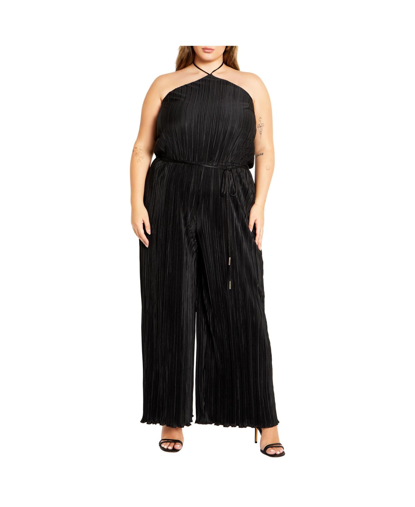 Женский комбинезон CITY CHIC Plus Size Kira Jumpsuit, цвет: Чёрный — фото 1