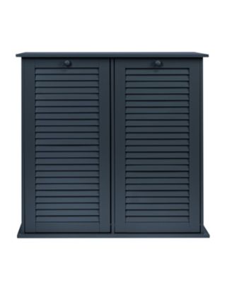 Tilt-out Cabinet Laundry Sorter with Shutter Front, Navy