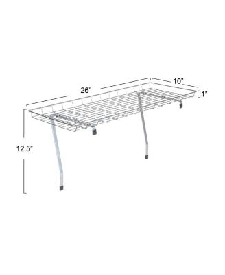 Rear Display Over-The-Washer Storage Shelf, Silver