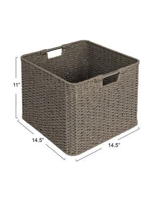 Square Wicker Basket, Natural