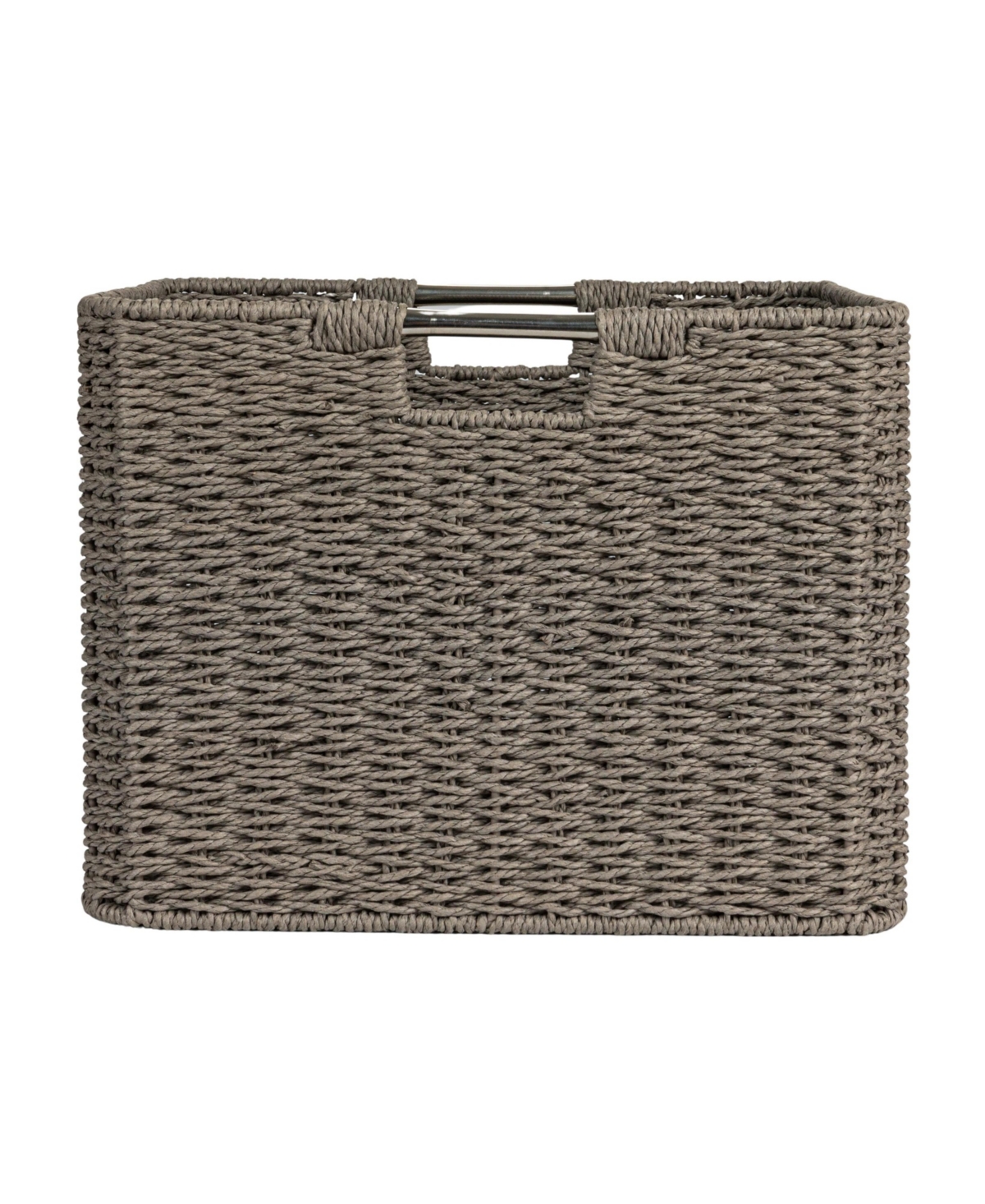 Household Essentials Square Woven Basket, Grey