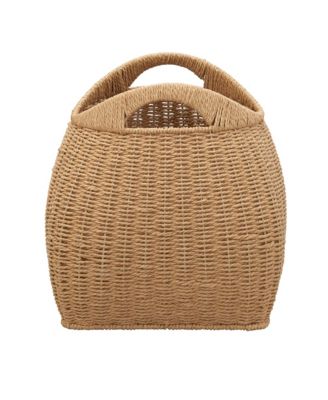 Paper Rope Basket with Handles, Natural