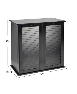 Tilt-out Cabinet Laundry Sorter with Shutter Front, Black
