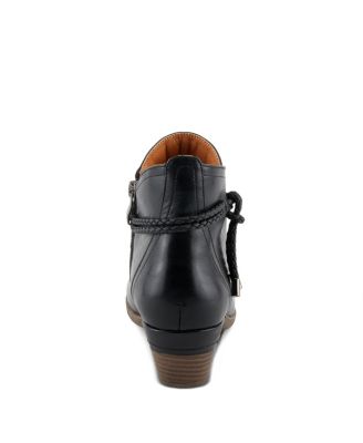 Women’s Stacked Heel Decorative Lace Detail Ankle Booties