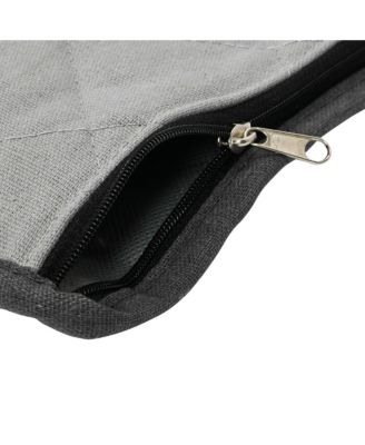 Quilted Table Leaf Storage Bag, Gray with Charcoal Trim