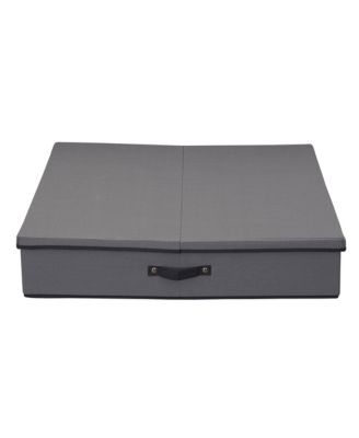 Wreath Storage Container, 30 Inch Wreath Storage Box with Handles, Gray