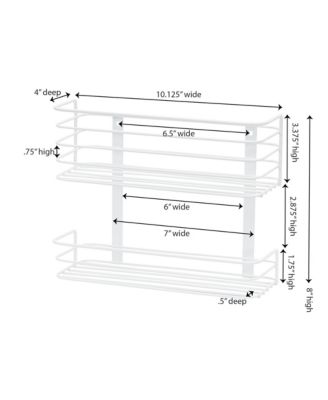 2 Tier Door Mount Cabinet Organizer, White