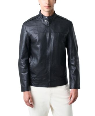 Men's Bosa leather jacket semi-loose fit