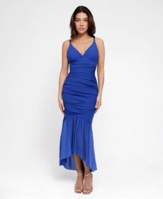 Women's Shapewear Cooling Ruched Mesh Bodycon Maxi Dress