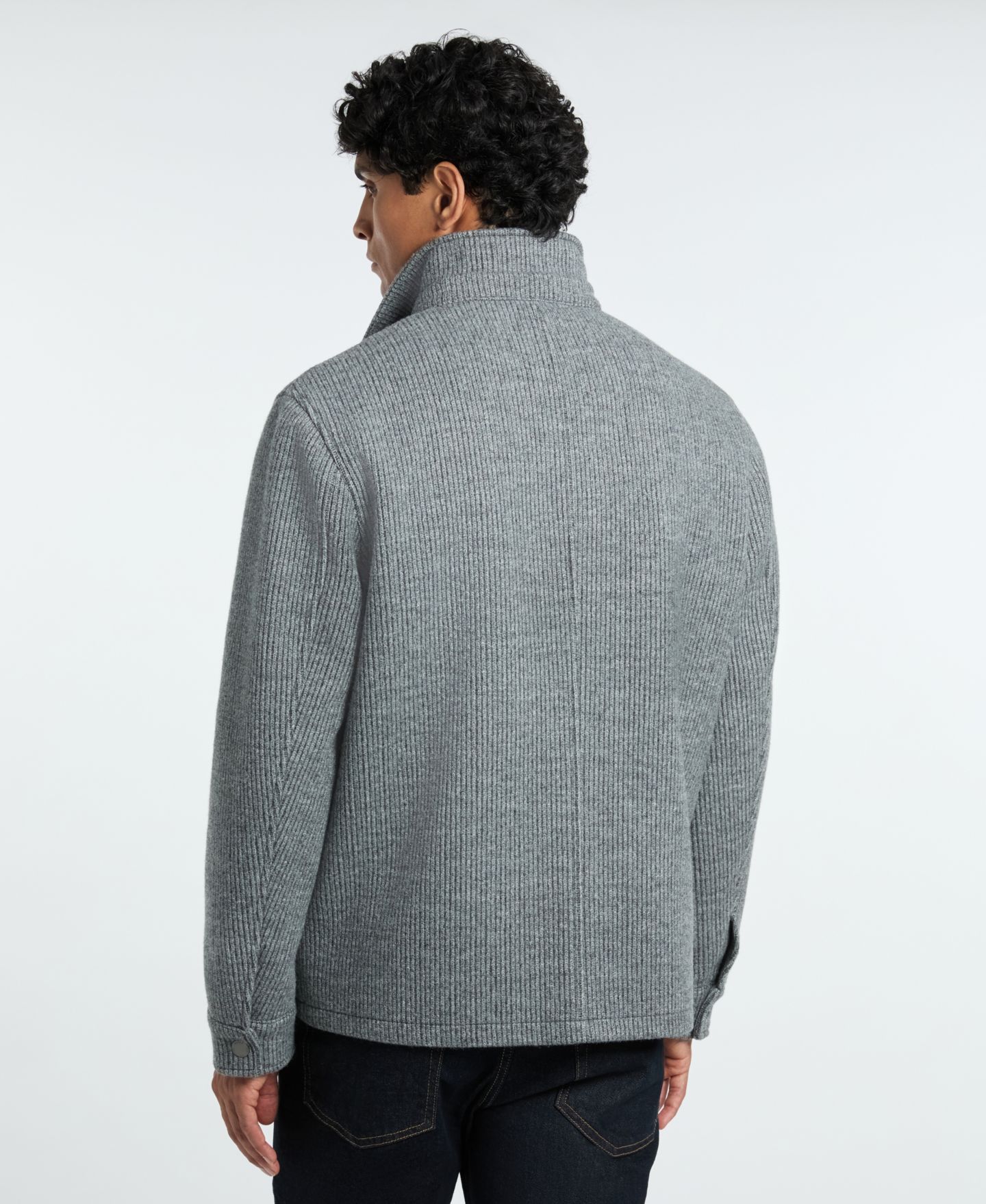 Мужская куртка Ted by Ted Baker Fully Lined Knit Shirt Jacket, цвет: Серый — фото 6
