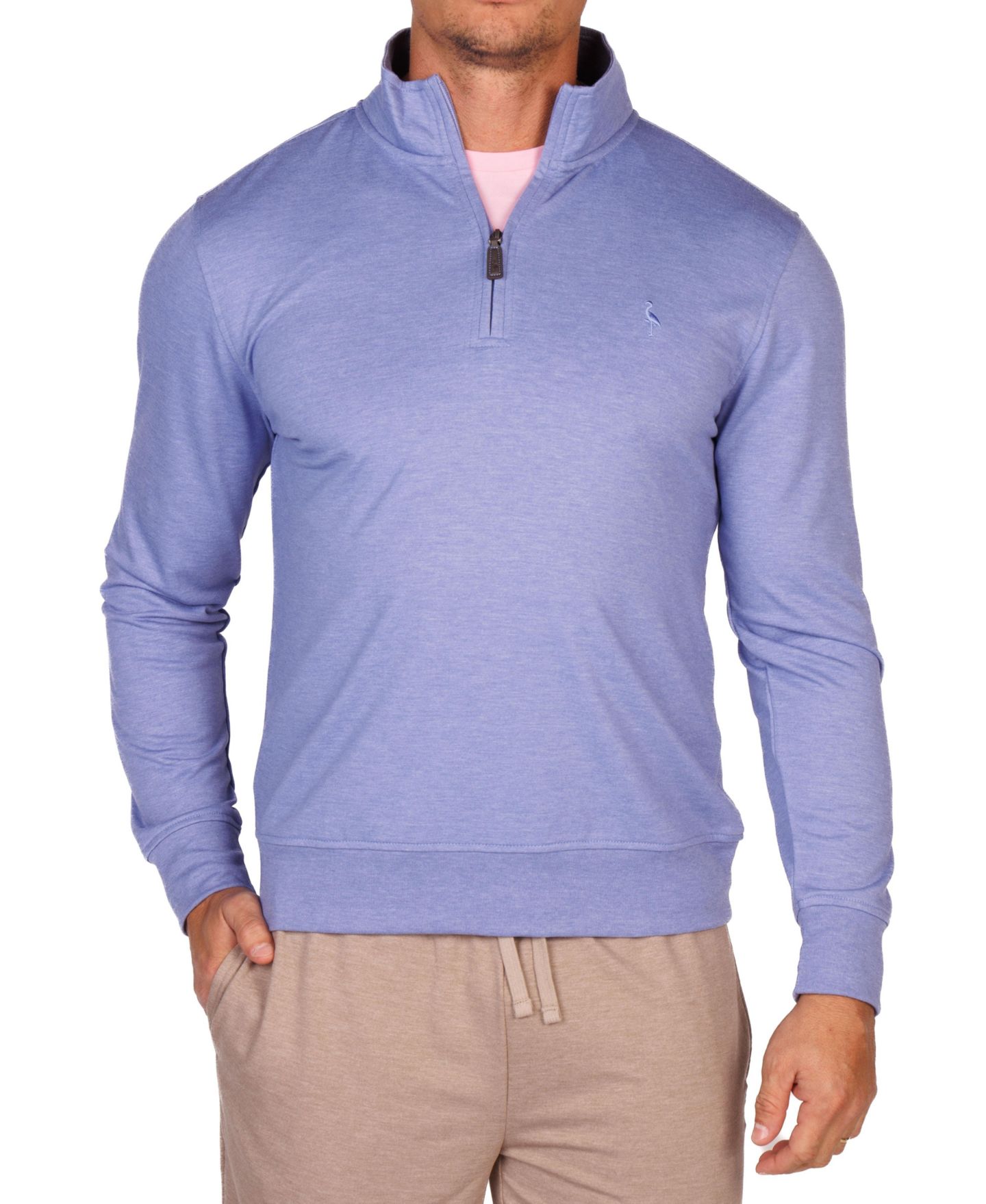 Мужские толстовки Tailorbyrd Fine French Terry Quarter Zip, цвет: Синий — фото 2