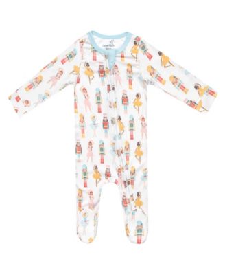 Copper Pearl - Baby Girls' Juliet Printed Zip-Up Footed Pajamas