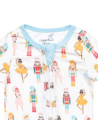 Baby Girls' Juliet Printed Zip-Up Footed Pajamas