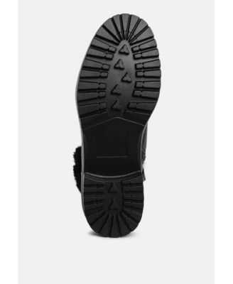 Womens Maranta Faux Fur Collar Ankle Boots