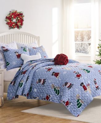 Winter Whiskers Holiday 3-Pc. Quilt Set, King