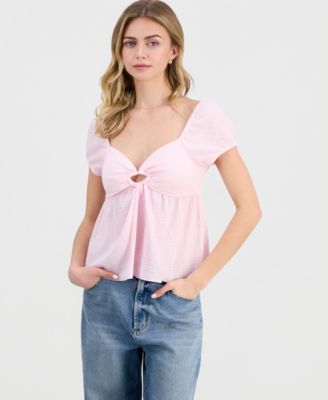 Juniors' Soft Cup Babydoll Top