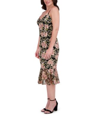 Women's Sleeveless Sweetheart Neck Midi Dress