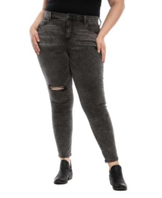 Women's Black denim High Rise Ankle Skinny in 31" inseam - Maliah