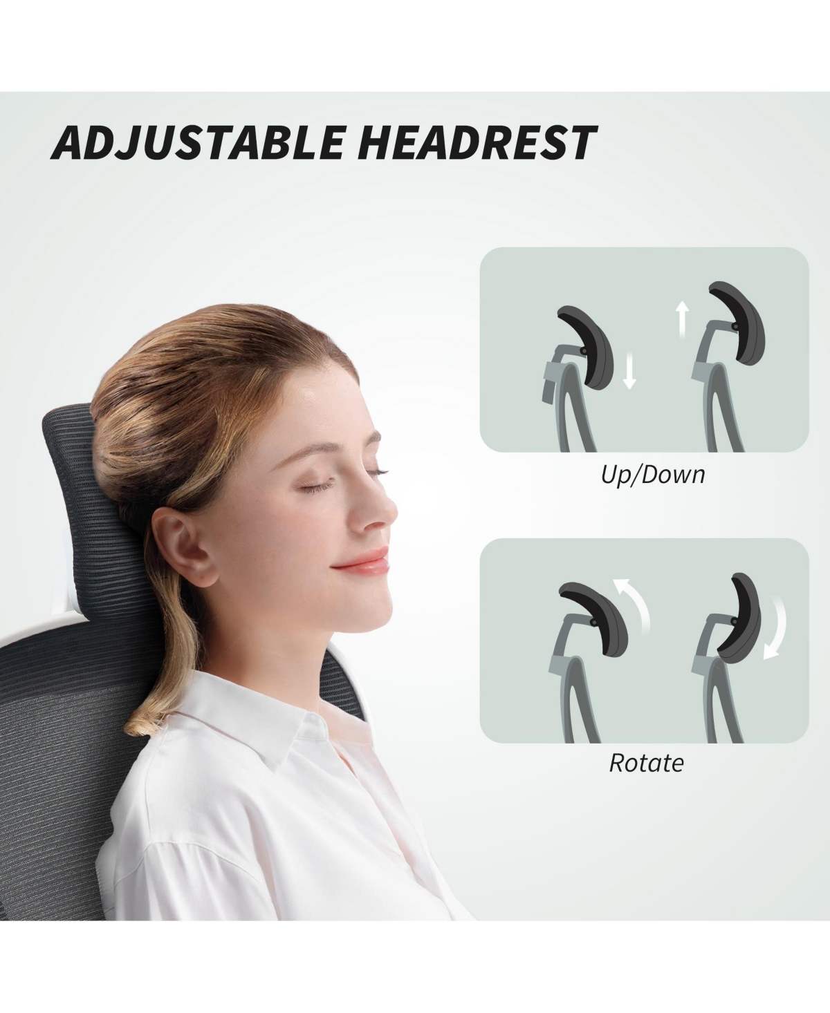 Homcom Ergonomic Office Chair, Mesh Desk Chair with Lumbar Support,