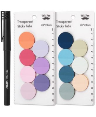 Transparent Round Sticky Notes, 560 Pcs, Assorted Colors