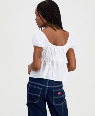 Juniors' Cotton Babydoll Top