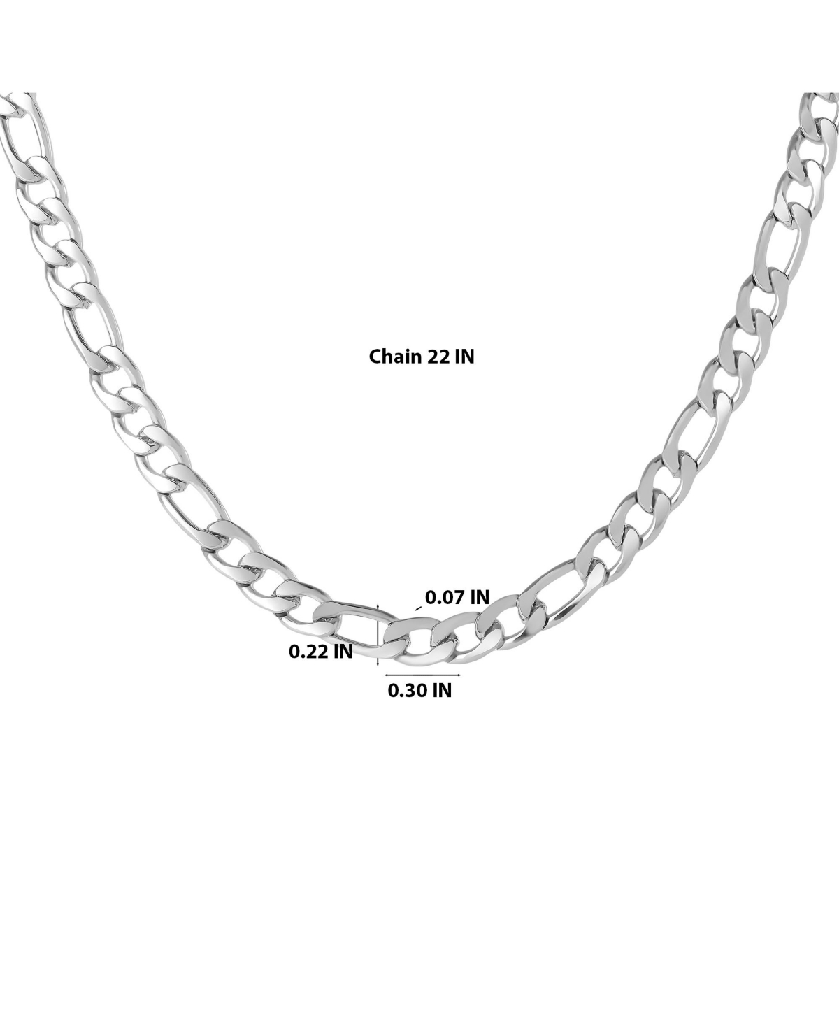 Lucky Brand Men s Figaro Chain Necklace, Silver Tone 22'' Links