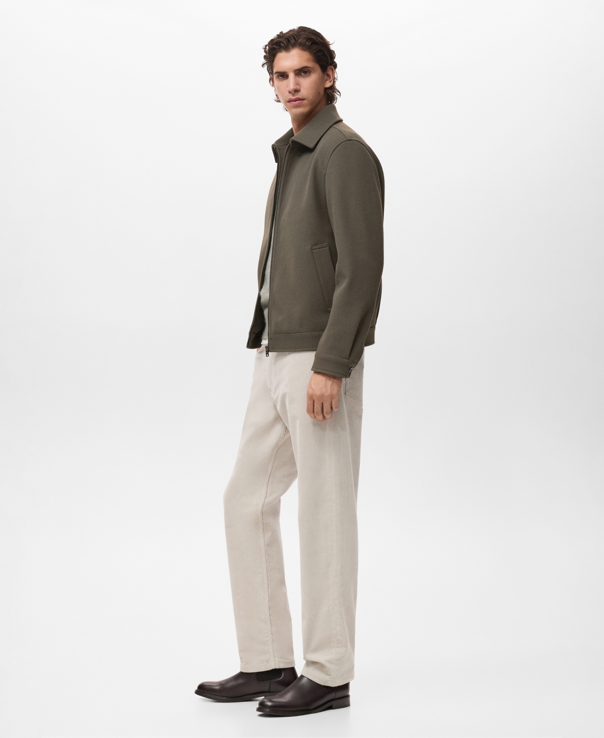 Mango Men's Corduroy Regular-Fit Pants