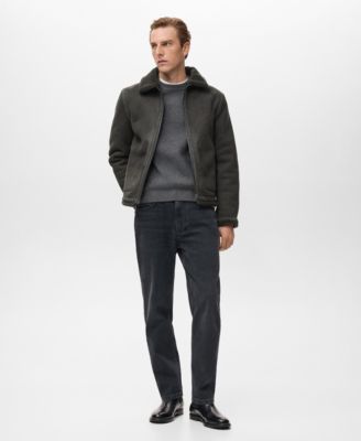 Men's Double Face Sheepskin-Effect Jacket