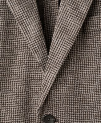 Men's Slim-Fit Micro-Houndstooth Jacket
