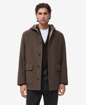 MANGO - Men's Hooded Wool Coat