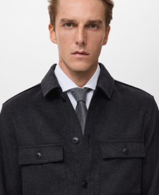 Men's Wool-Blend Check Jacket