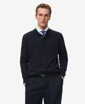 MANGO - Men's 100% Extra-Fine Wool Knitted Sweater